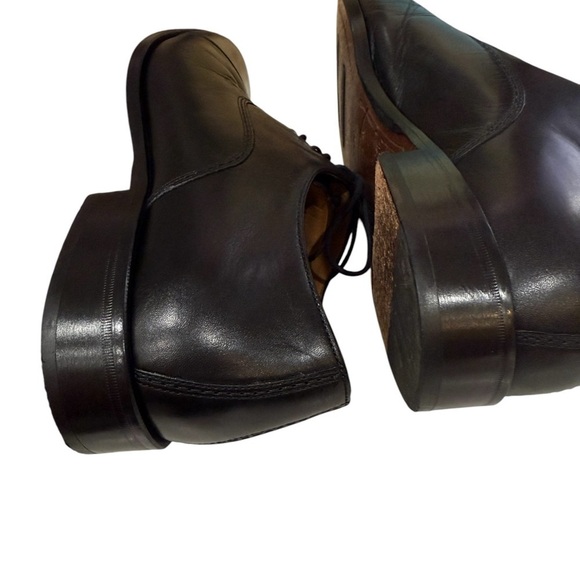 Johnston & Murphy size 10.5 Medium Men’s Black Leather Lace Up Shoes 15 2481 - Picture 5 of 7